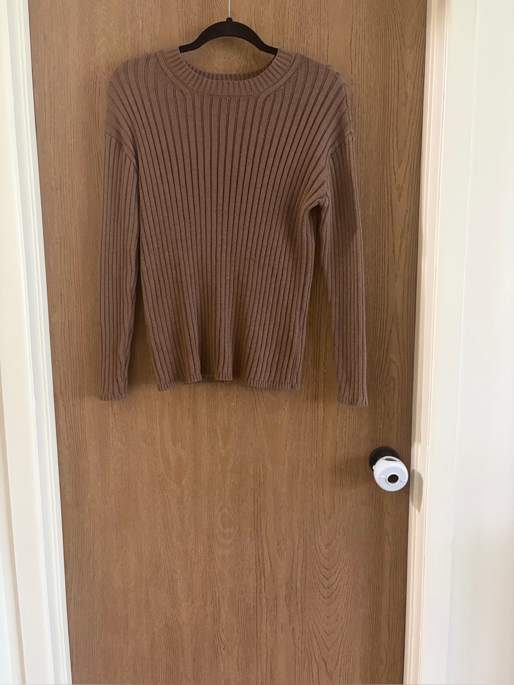 Jessica Simpson Classic Ribbed Crewneck Sweater - Brown